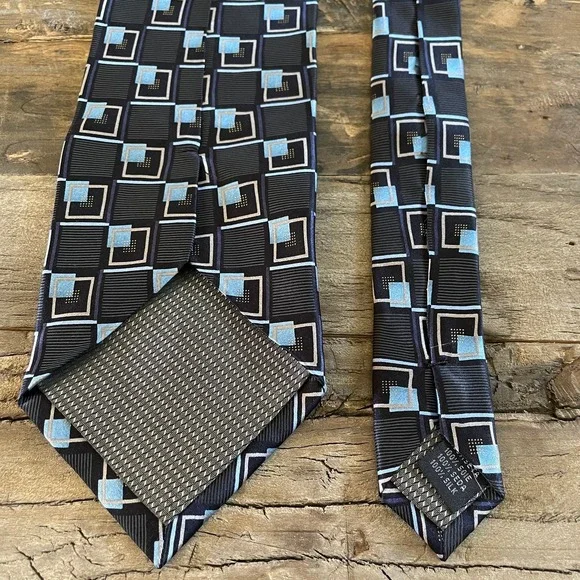 Alexander Julian Colours Silk Geometric Neck Tie - Picture 4 of 5